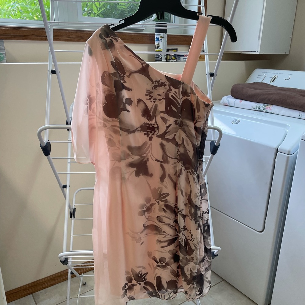 Pink One Shoulder Summer Dress Le Chateau